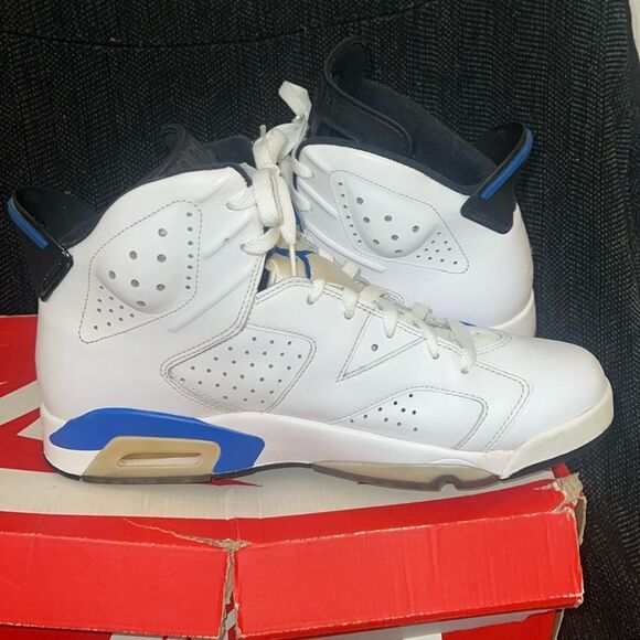 Air Jordan Retro 6 blue white main image 5